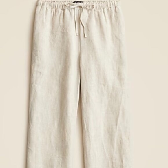 J.Crew Women’s Soleil Pant in Linen in Flax Sz M  #0488 - Picture 1 of 12